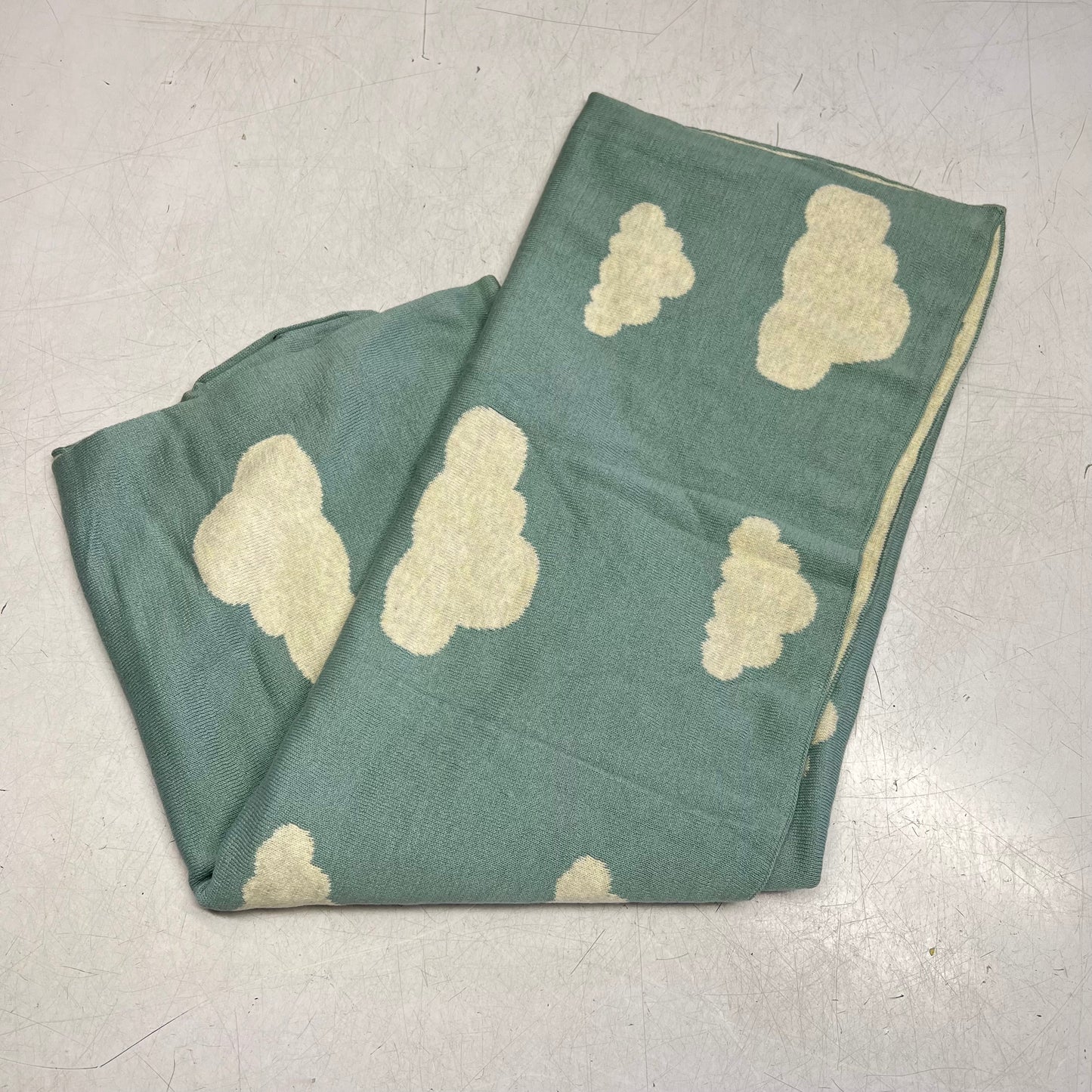 SAFAVIEH Skye Throw Blanket 100% Cotton 32"x40" Summer Blue/White BBY1011A-3240