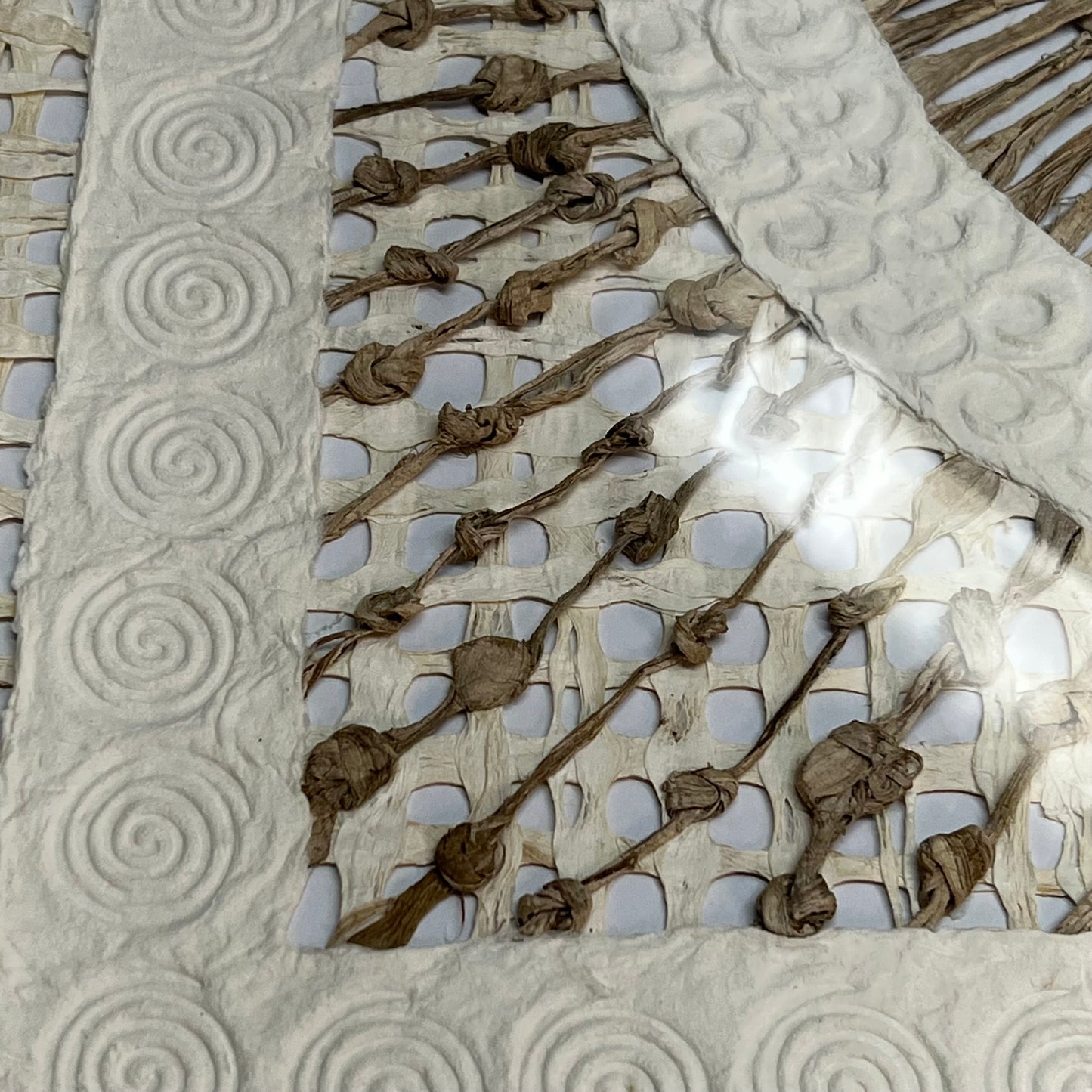 RAZ IMPORTS 2024 Paper Mache Framed Wall Art 32" Tan/White 4428005