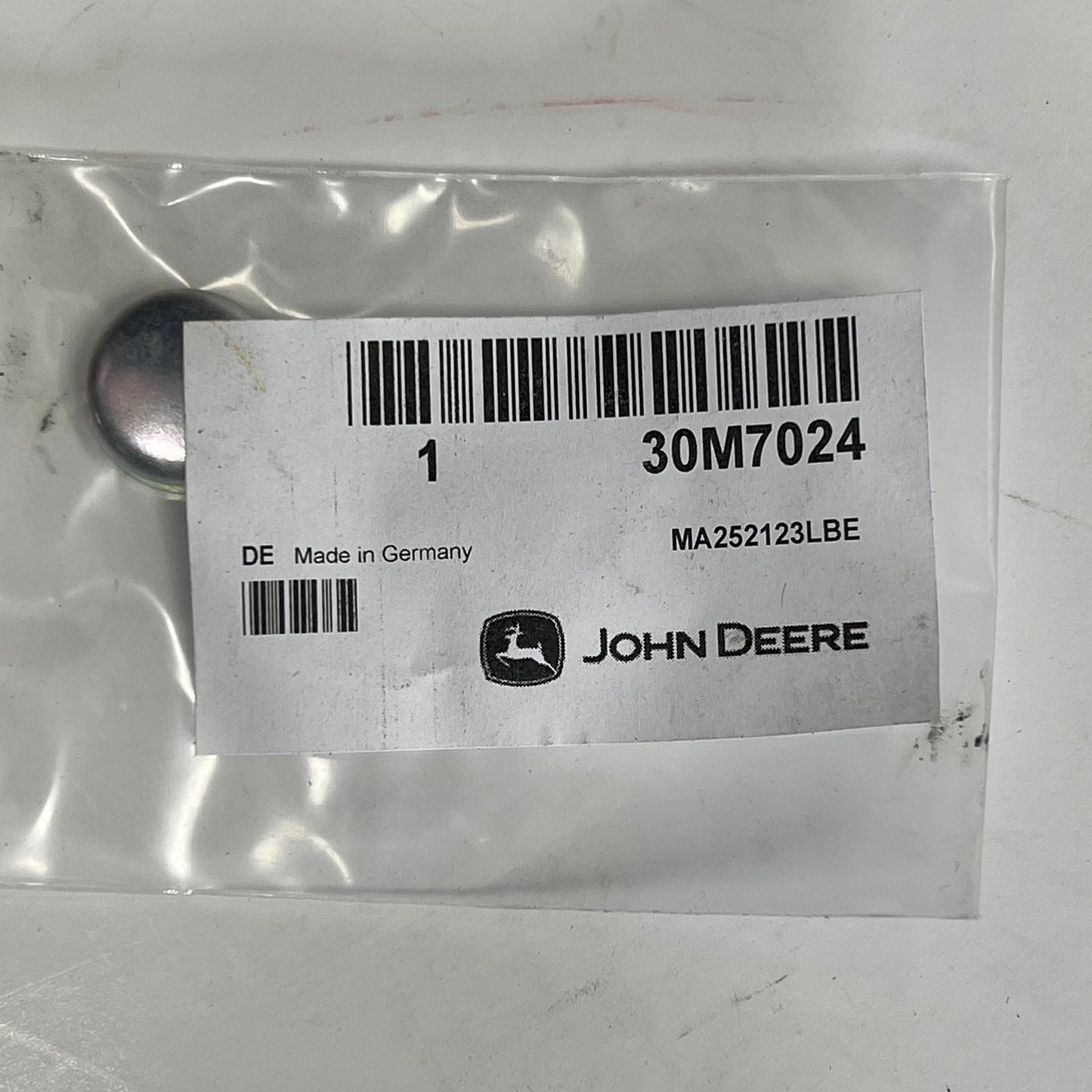 JOHN DEERE (5 PACK) Genuine OEM Metal Cap/plug Silver 30M7024