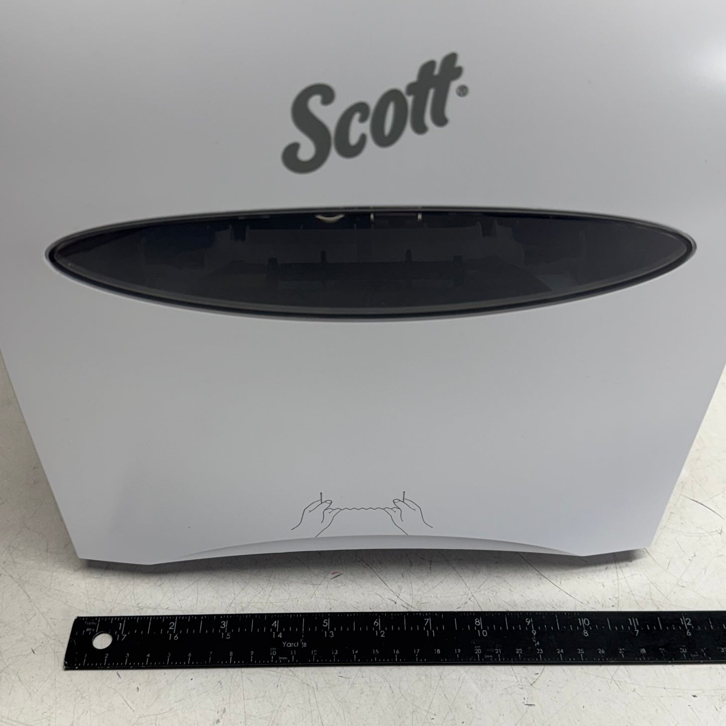 SCOTT Essential Manual Hard Roll Towel Dispenser Sz 12.6" x 16.4" x 10.1", White 46254