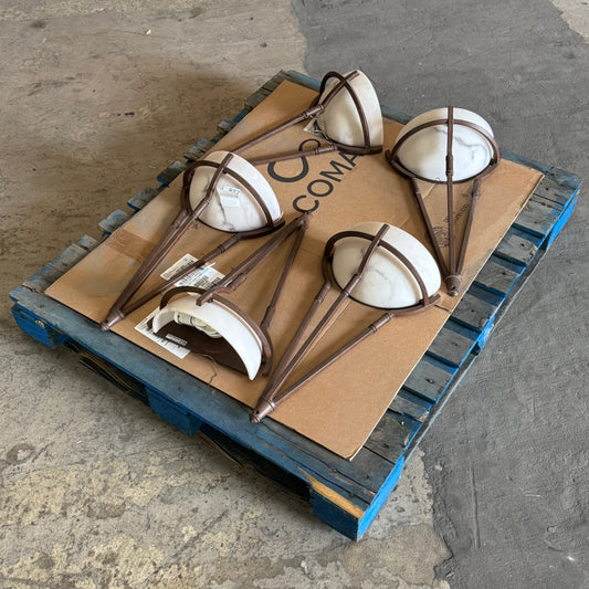 ZA@ Pallet of MINKA-LAVERY (5 PACK) Light Wall Sconce with Nutmeg Finish Sz 22"L (Pre-Owned)