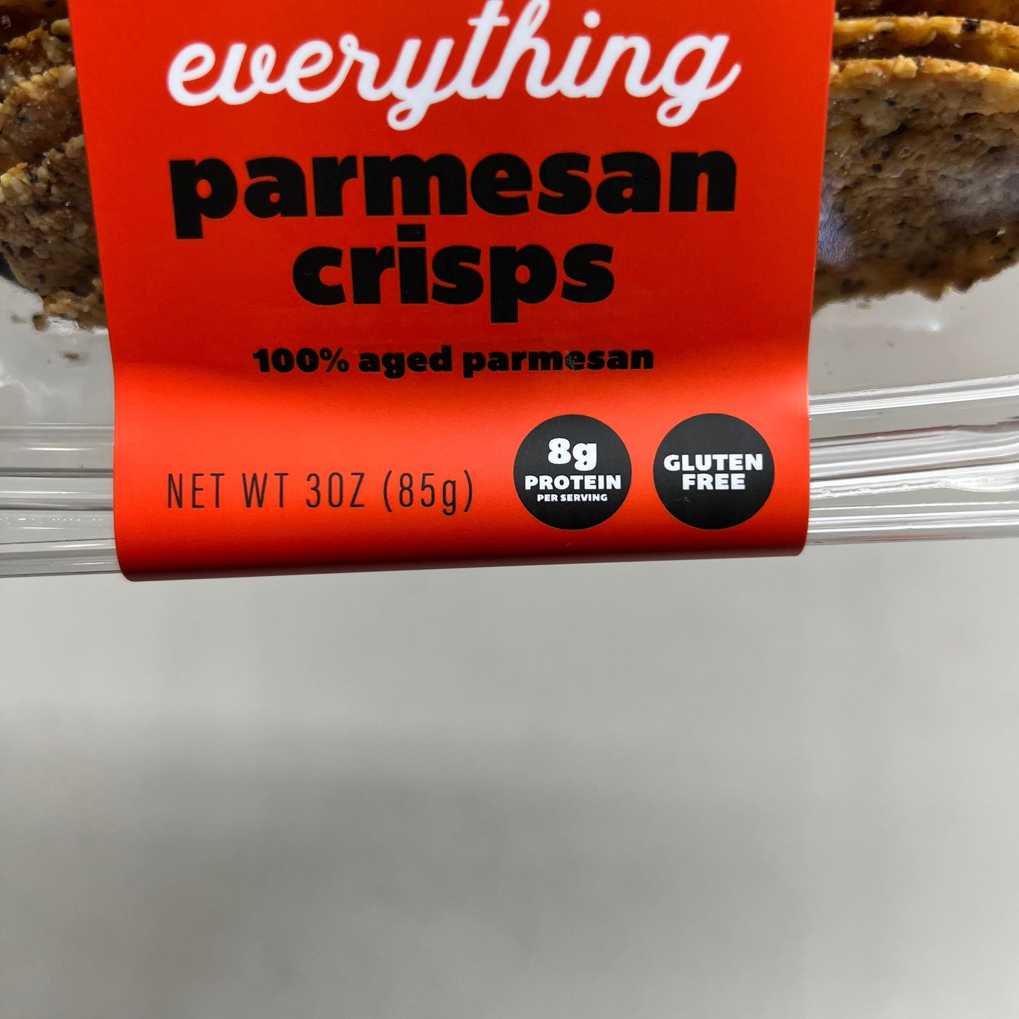 ZA@ JOY FULL BAKERY (8 PACK, 3 oz Each) Everything Parmesan crisps BB 12/24 G