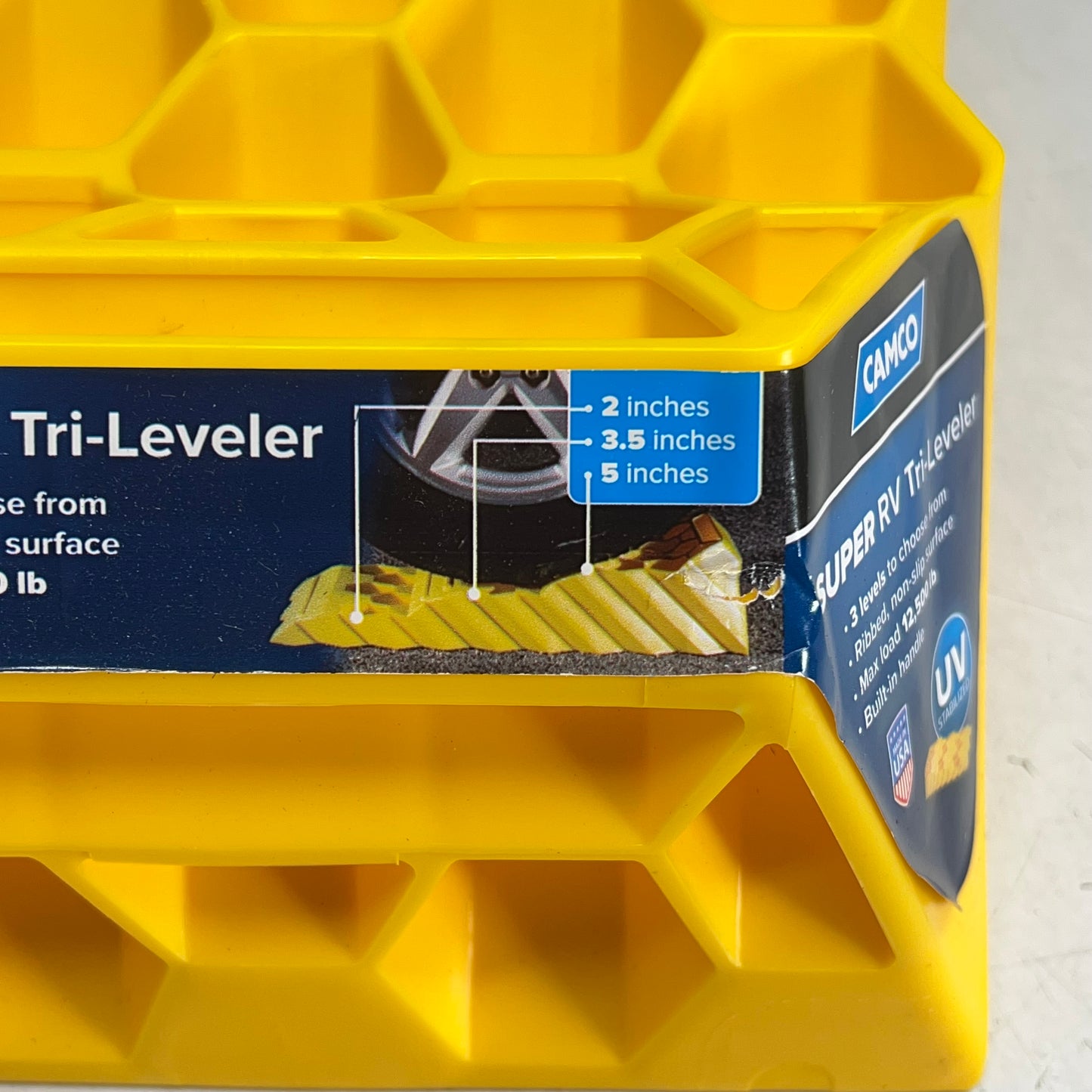 ZA@ CAMCO Super Tri-leveler Durable Resin 3 Level Heights 10,000 Lb Capacity 21028