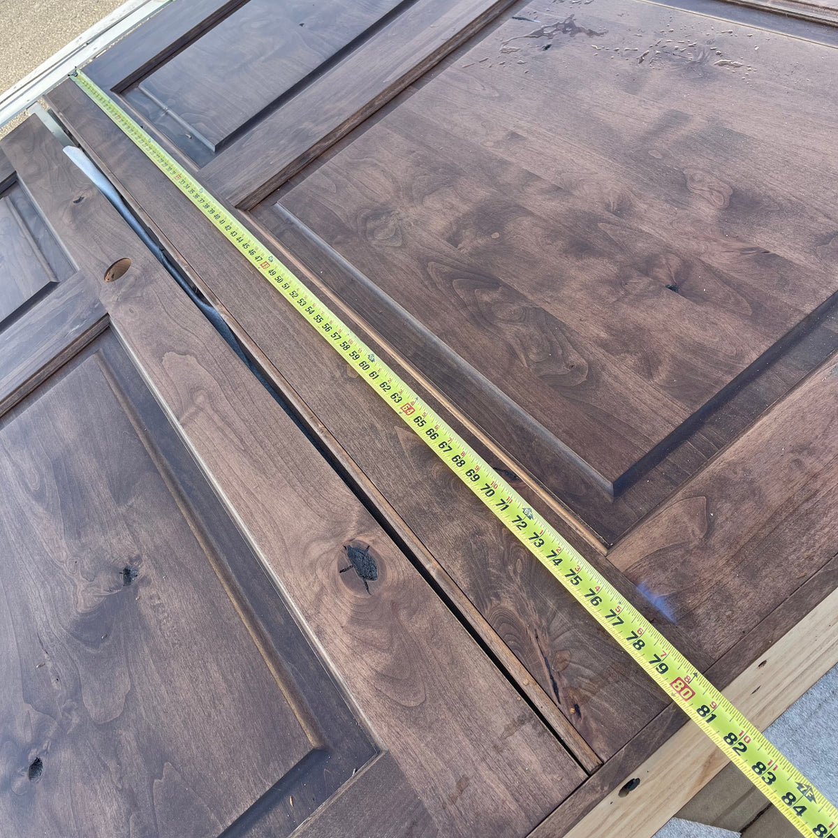 KROSSWOOD French Double Doors 80"x36" (single door) Knotty Alder Wood (AS-IS)
