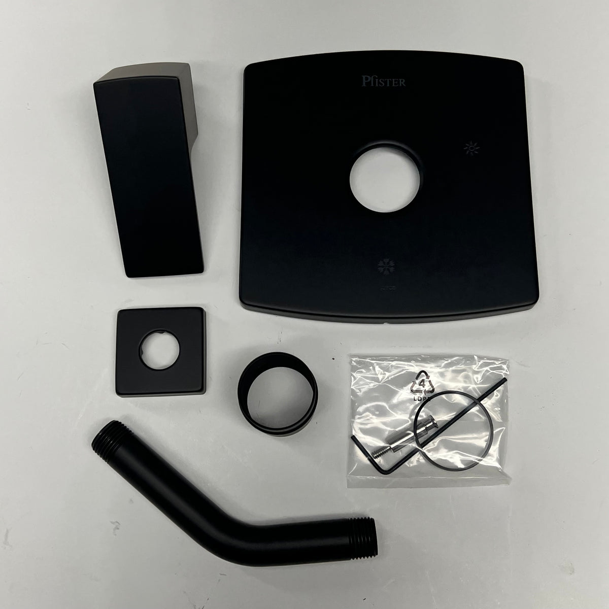 PFISTER Minimalist Modern 1 Handle Shower Trim Kit  Matte Black R89-7PFMB