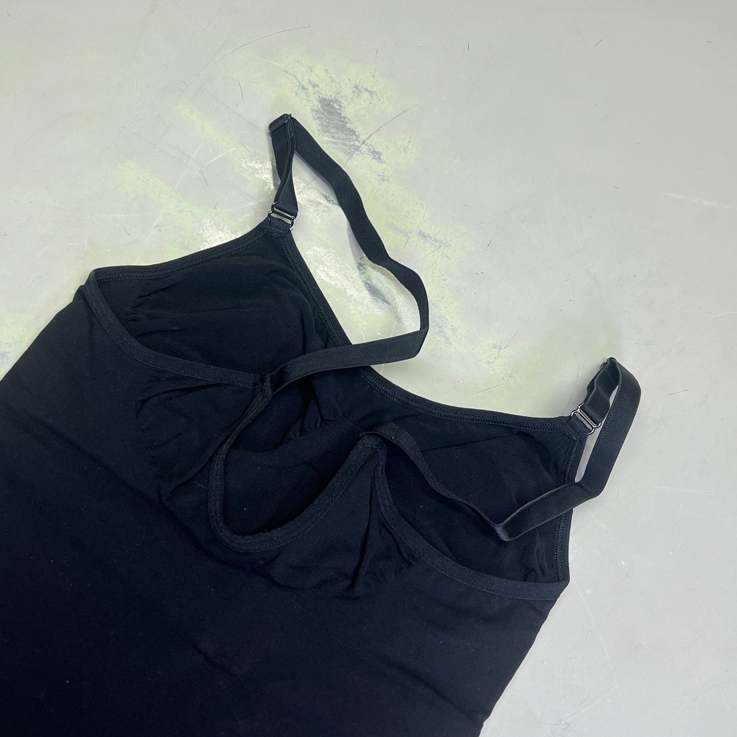 LUXMERY Breathable Stretch Fabric Low Back Sculpting Body Suit Sz XL Black