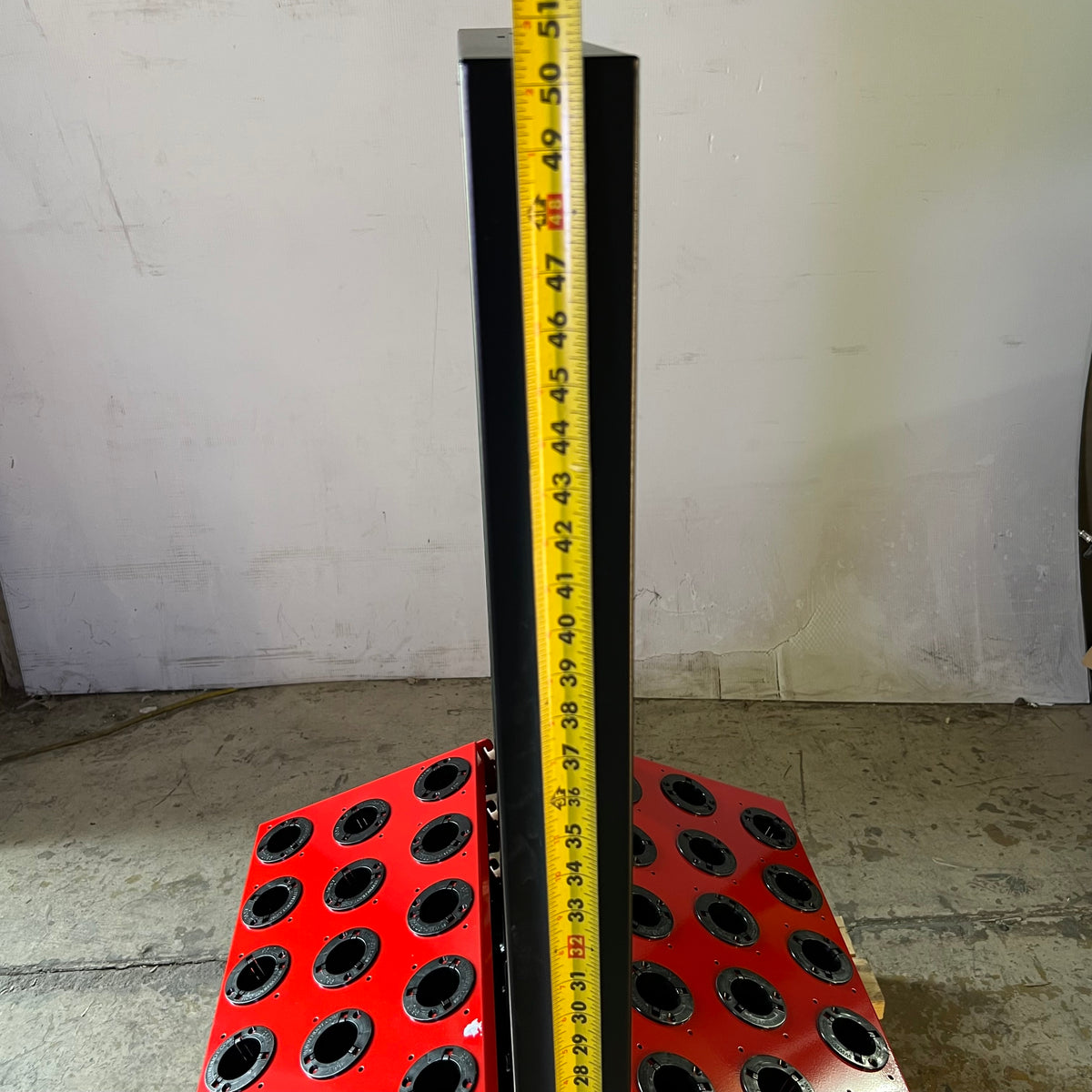 HUOT Toolscoot Tree for 40 Taper Cnc Holders Sz 27"W x 27.5"L x 50"H - Black & Red