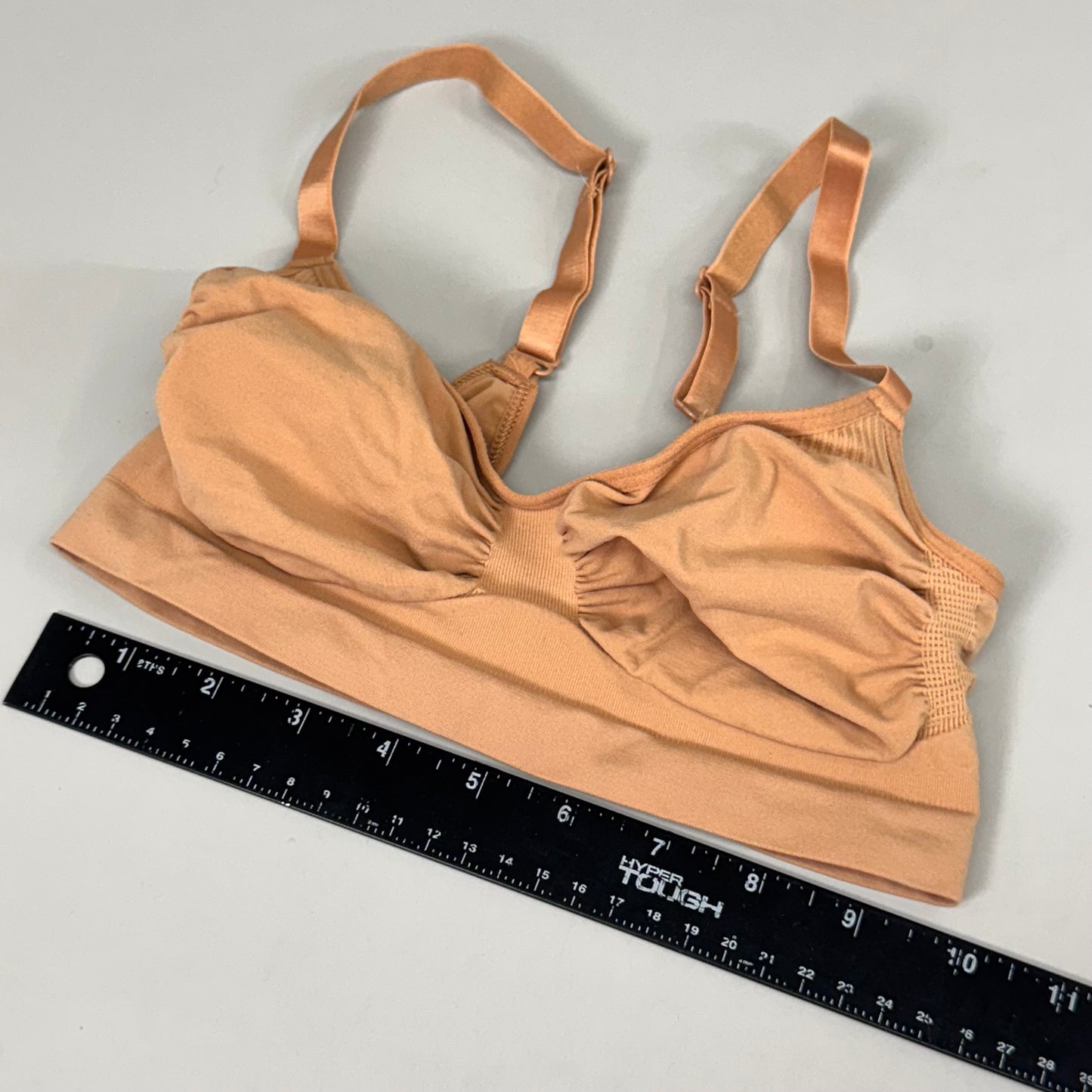 SKIMS Strong Support Seamless Bralette Pique Stitching Women's Sz L/XL Bronze