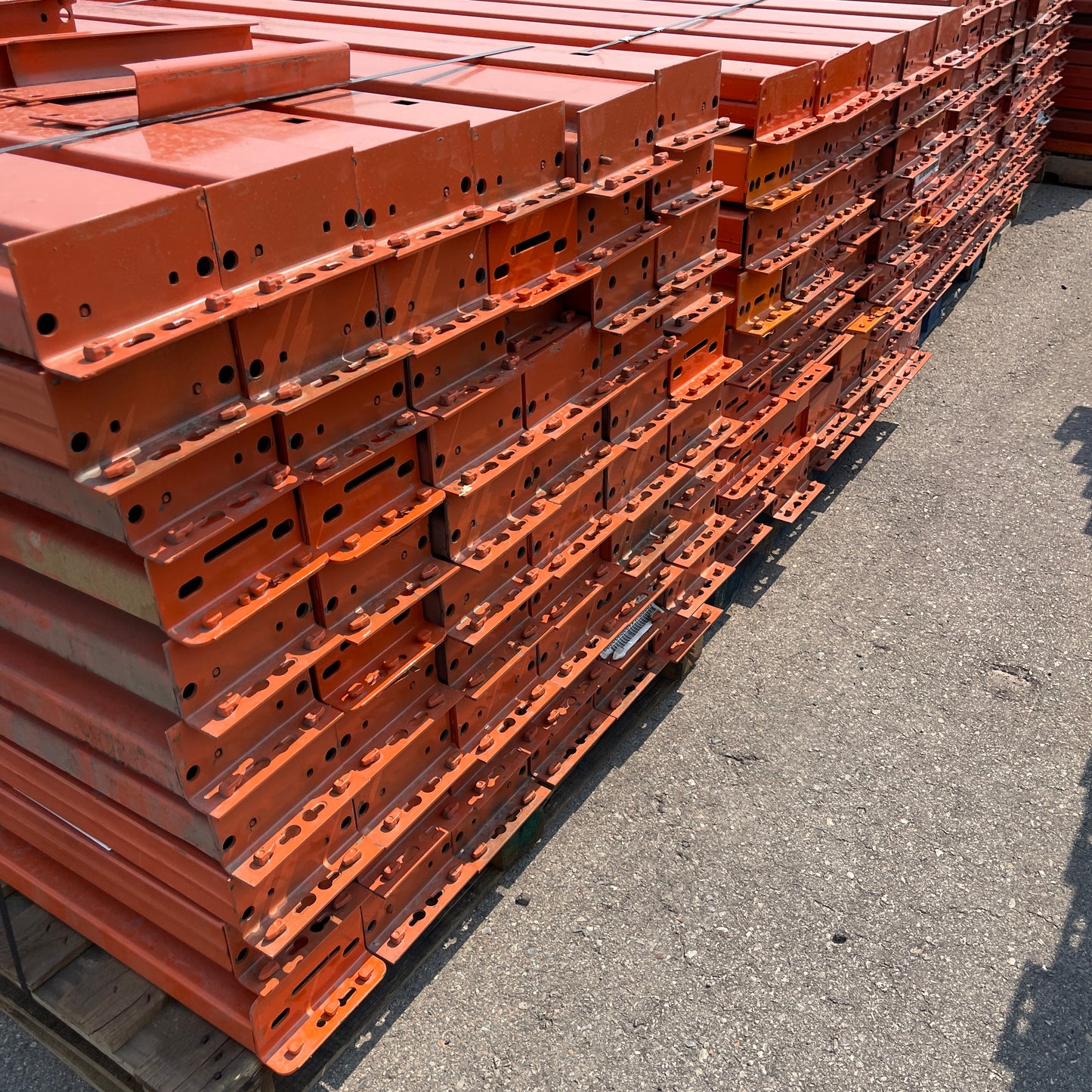 INTERACK Pallet Rack Cross Beam Teardrop Style (Round & Angular) 12 ft  x 5” Orange (Pre-Owned)