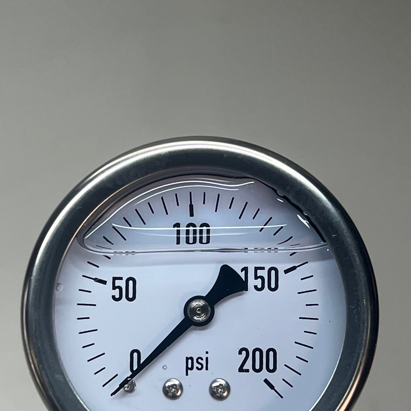 INDUSTRIAL CHOICE Stainless Steel Pressure Gauge 0-200 PSI 2.5" LS-200-2.5-SS-4