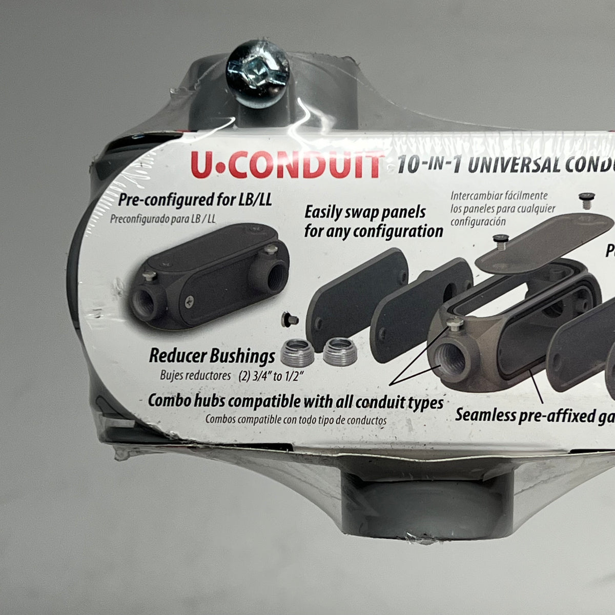 TAYMAC (2 PACK) U Conduit 10-in-1 Universal Conduit Body 3/4" Grey UCB075