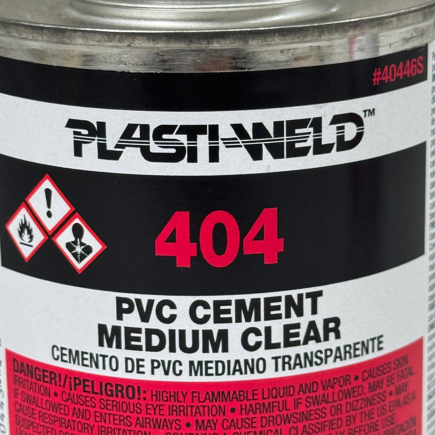 PLASTI-WELD (2 PACK) PVC Cement Medium Bodied Clear 404 Fittings to 6" 16 fl oz