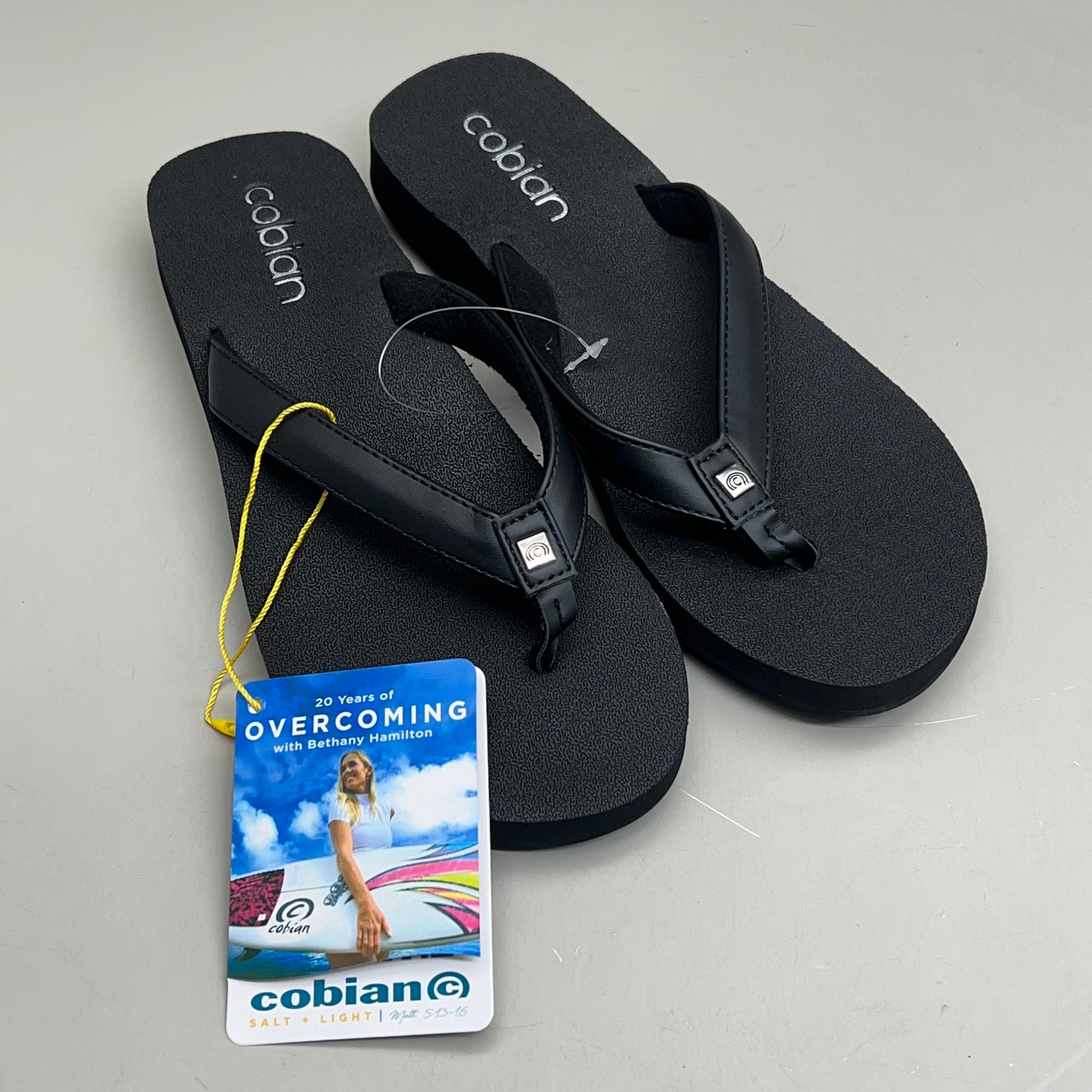 COBIAN Skinny Bounce Comfortable Synthetic Strap Women's Sz 9 Black SKI25-001-09