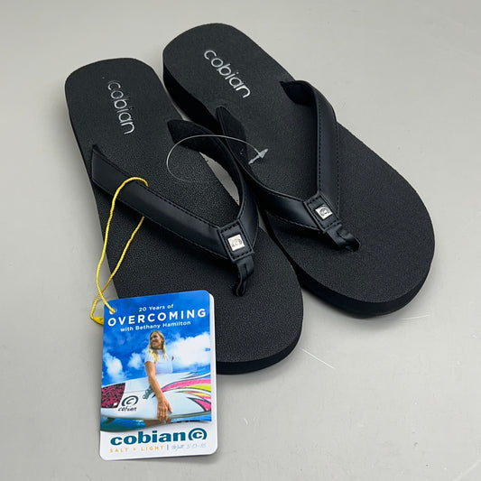 COBIAN Skinny Bounce Comfortable Synthetic Strap Women's Sz 10 Black SKI25-001-010