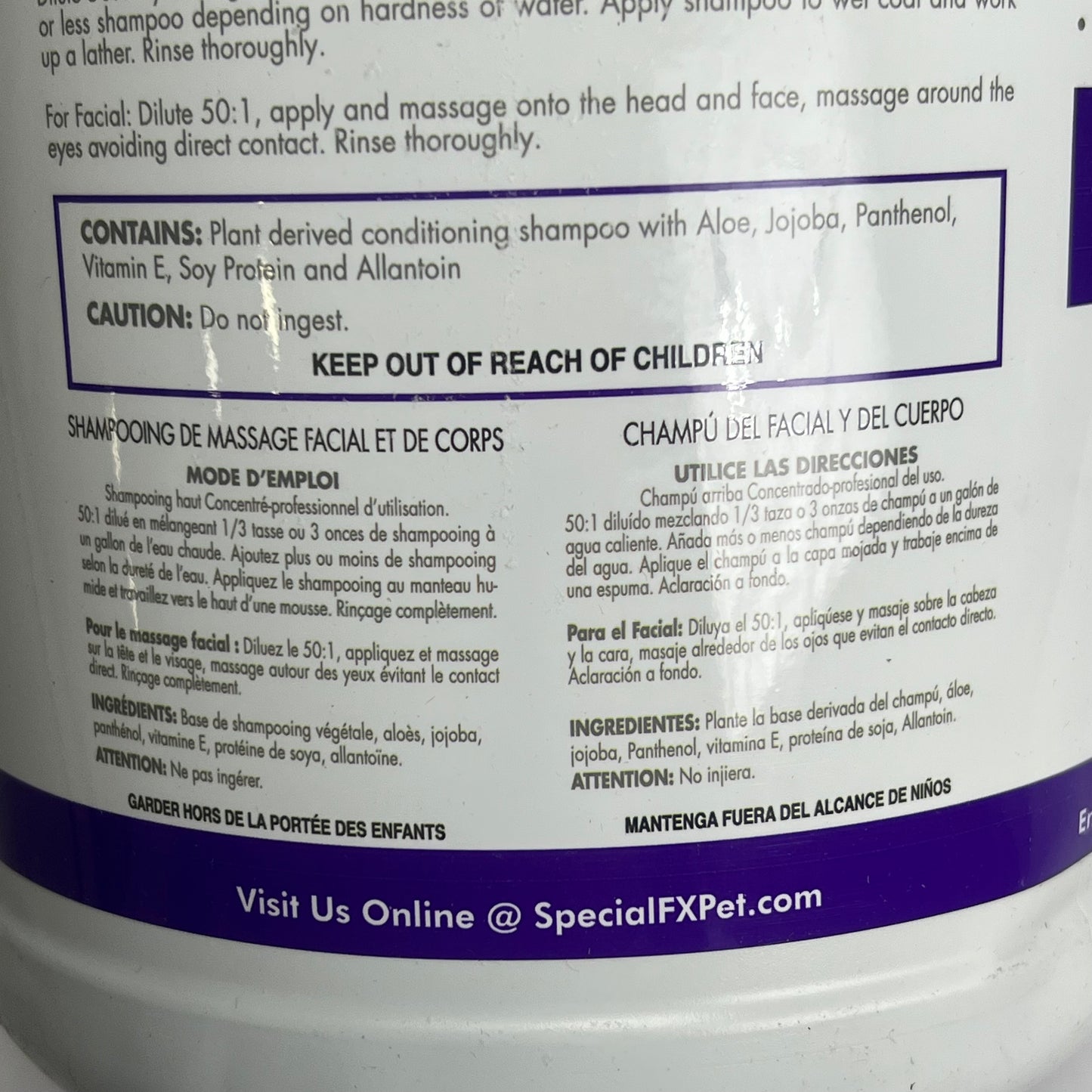 SPECIAL FX Facial & Body Shampoo Dilutes 50:1 Biodegradable Non Toxic 1 Gal