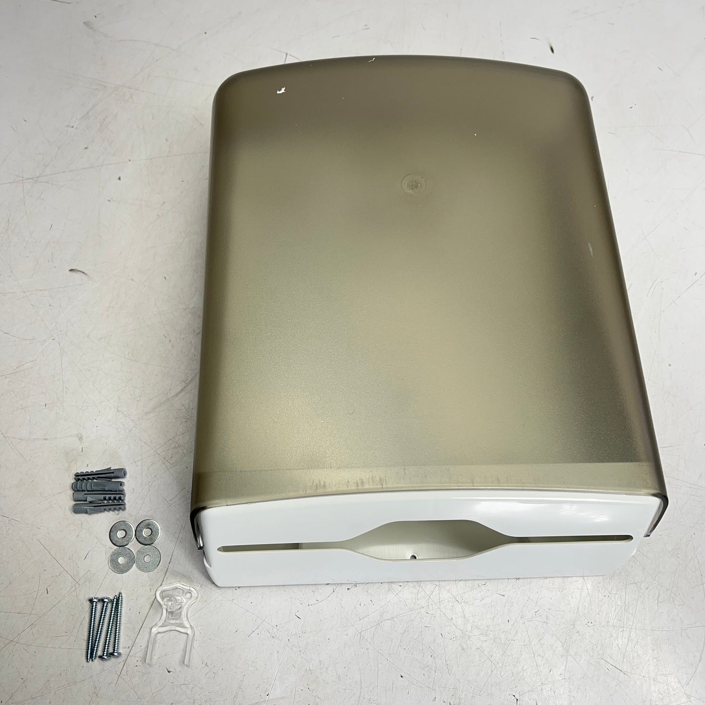 GEN  Folded Towel Dispenser 11" X 4 1/2" X 14" Holds 600 Towels Smoke GEN1608