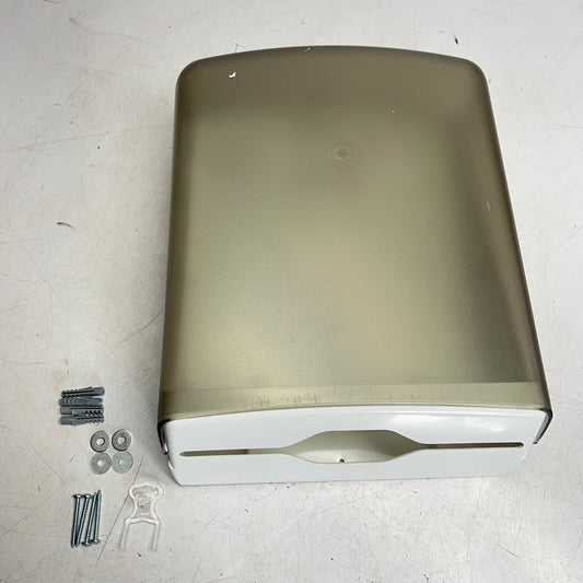 GEN  Folded Towel Dispenser 11" X 4 1/2" X 14" Holds 600 Towels Smoke GEN1608