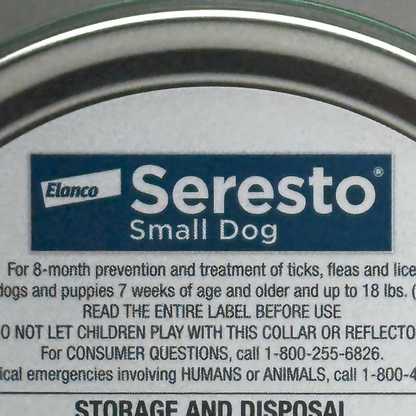 Z@ SERESTO (2 PACK) Elanco Flea & Tick Collar for Dogs Under 18 lbs 8 Month Protection