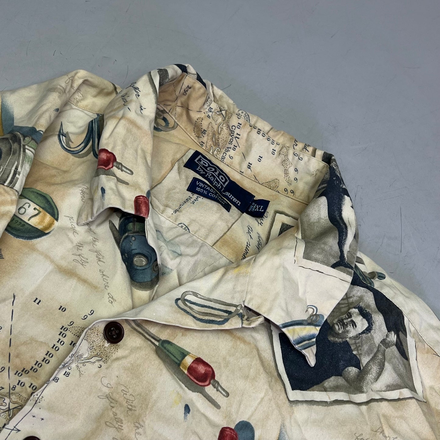 POLO BY RALPH LAURN Vintage Camp 100% Cotton Men's Sz XL Tan