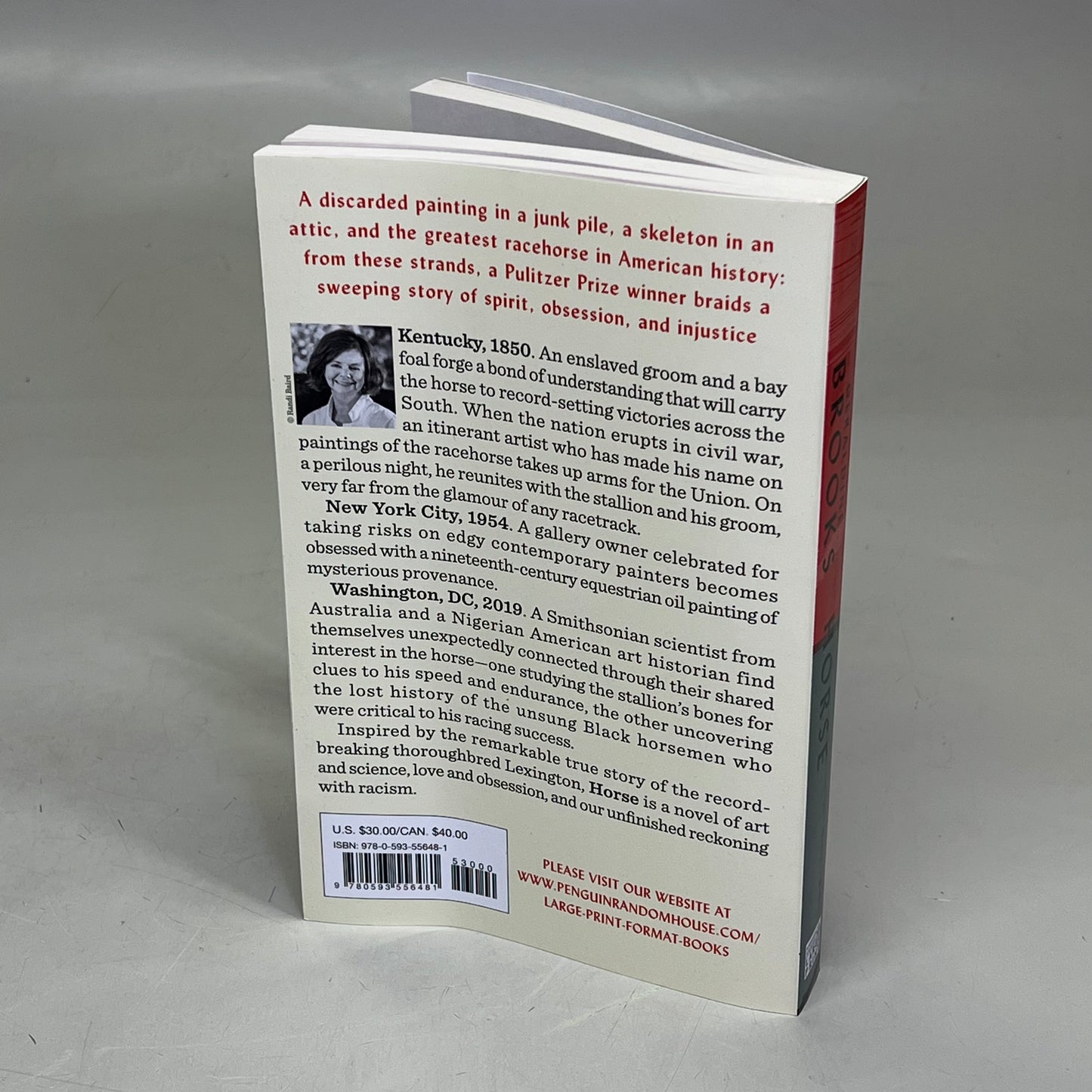 HORSE Animal Fiction Novel By Geraldine Brooks Paper Back Book Large Print