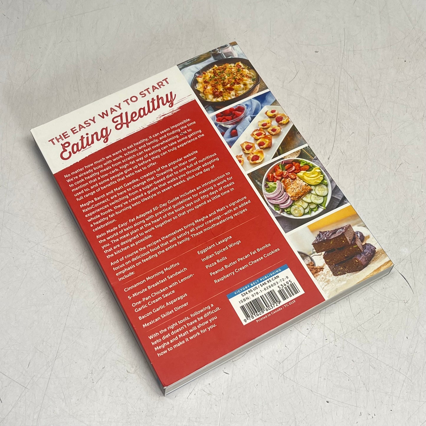 KETO MADE EASY Fat Adapted 50-day Guide by Megha Bardot & Matt Gaedke Paperback