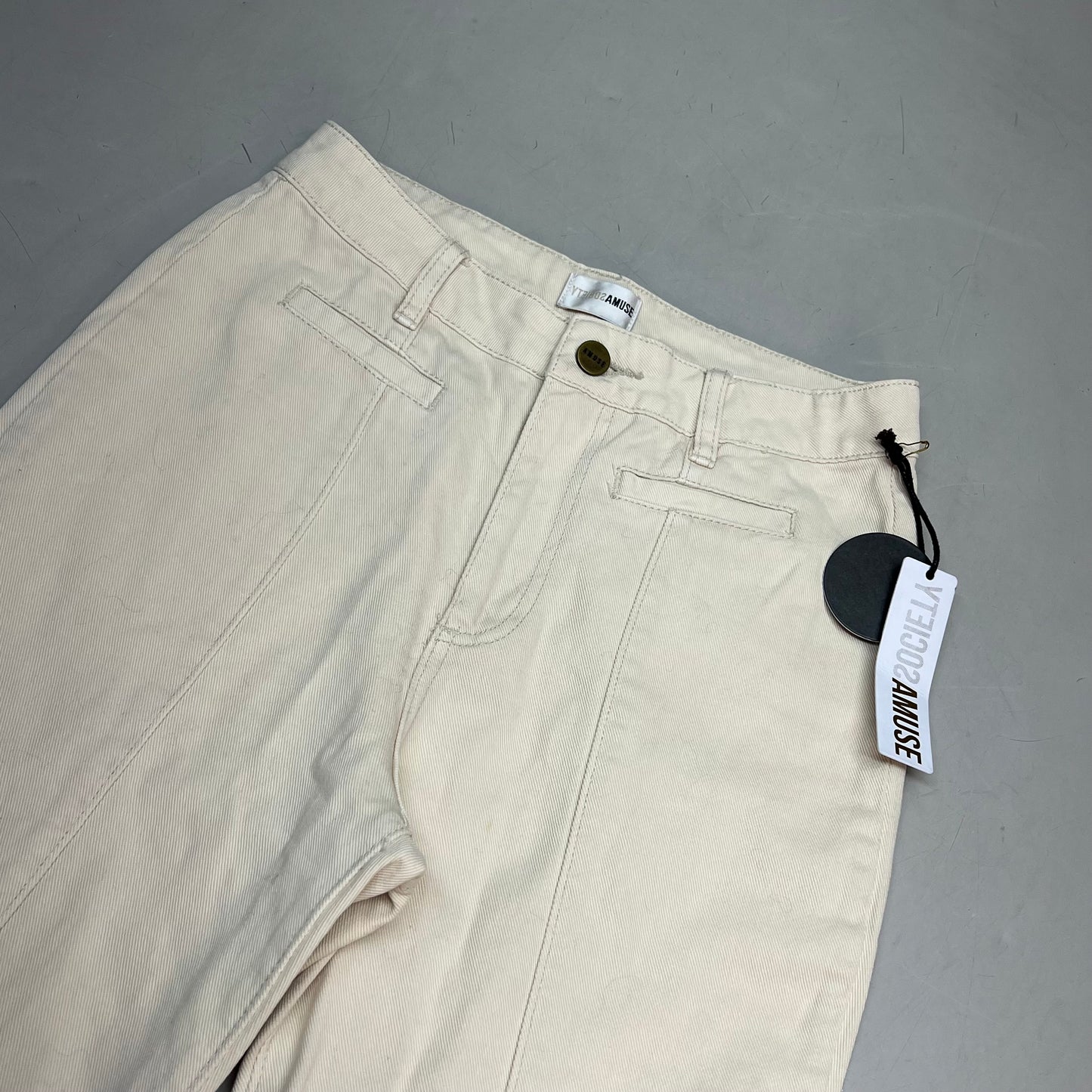 AMUSE SOCIETY Flying High Jeans Flared Leg Women's Sz 26 Banana A301FLY