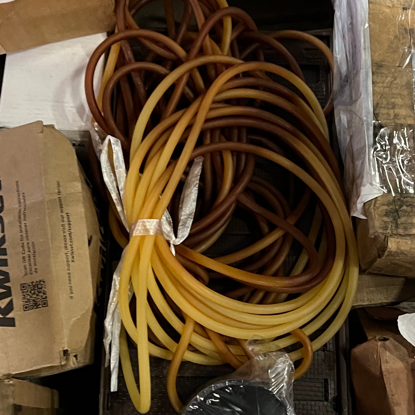 ZA@ Pallet of MIXED Assorted Hardware, Bucket Foam Cooler, & Sticker Labels (AS-IS)