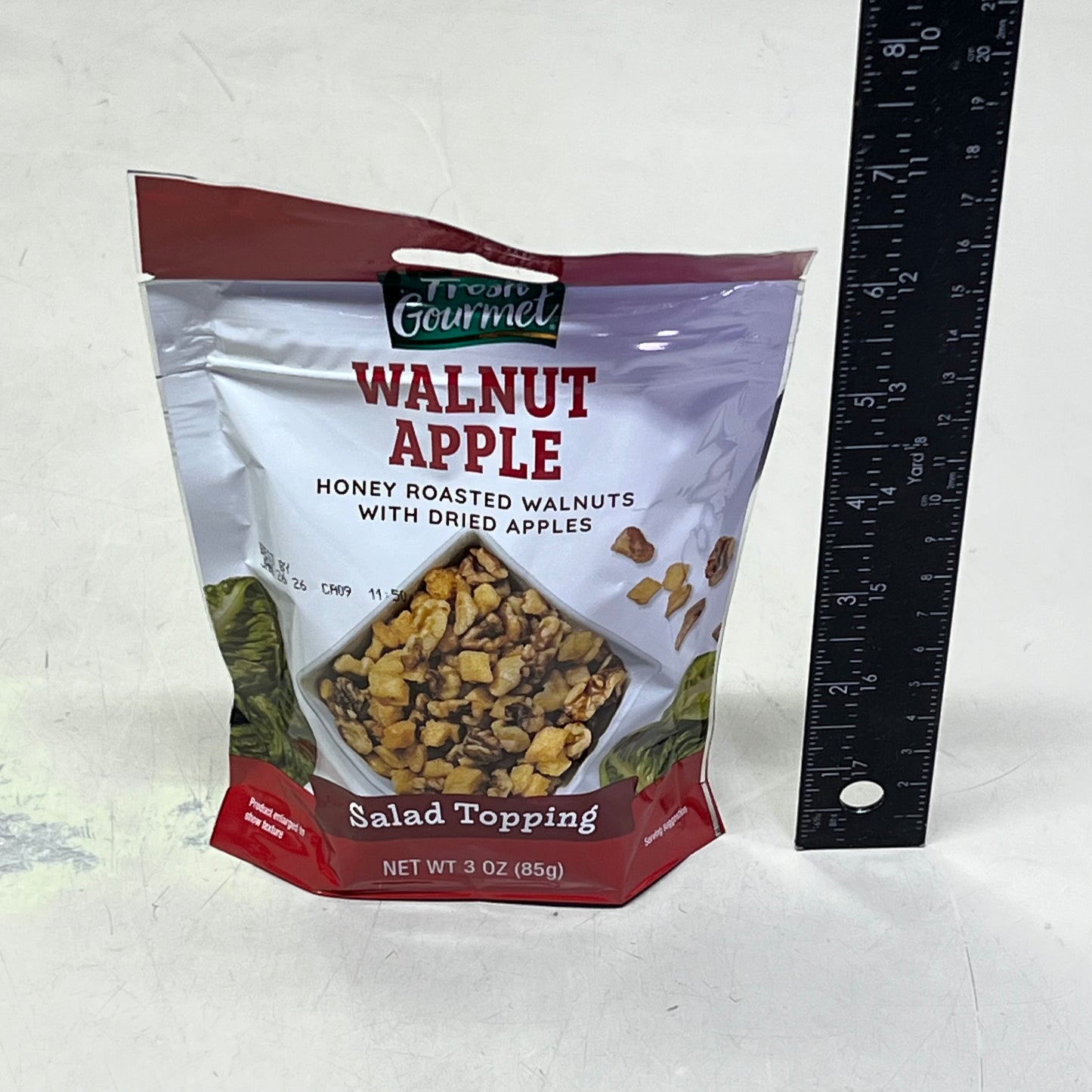 FRESH GOURMET (9 PACK) Honey Roasted Walnut & Dried Apple Topping  3 oz BB 01/26