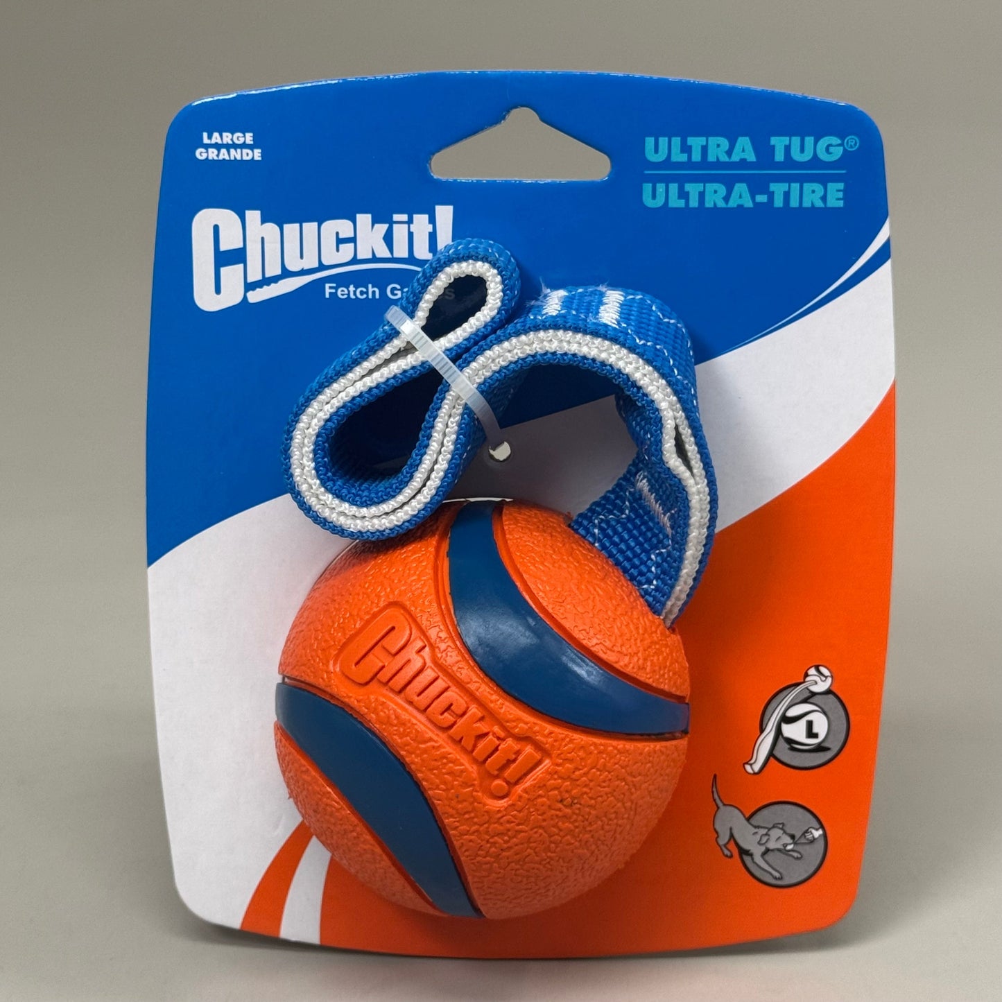 ZA@ CHUCKIT! (2 PACK) Durable Tough Rubber Ultra Tug Ball Tough Dog Toy Large 231301 A