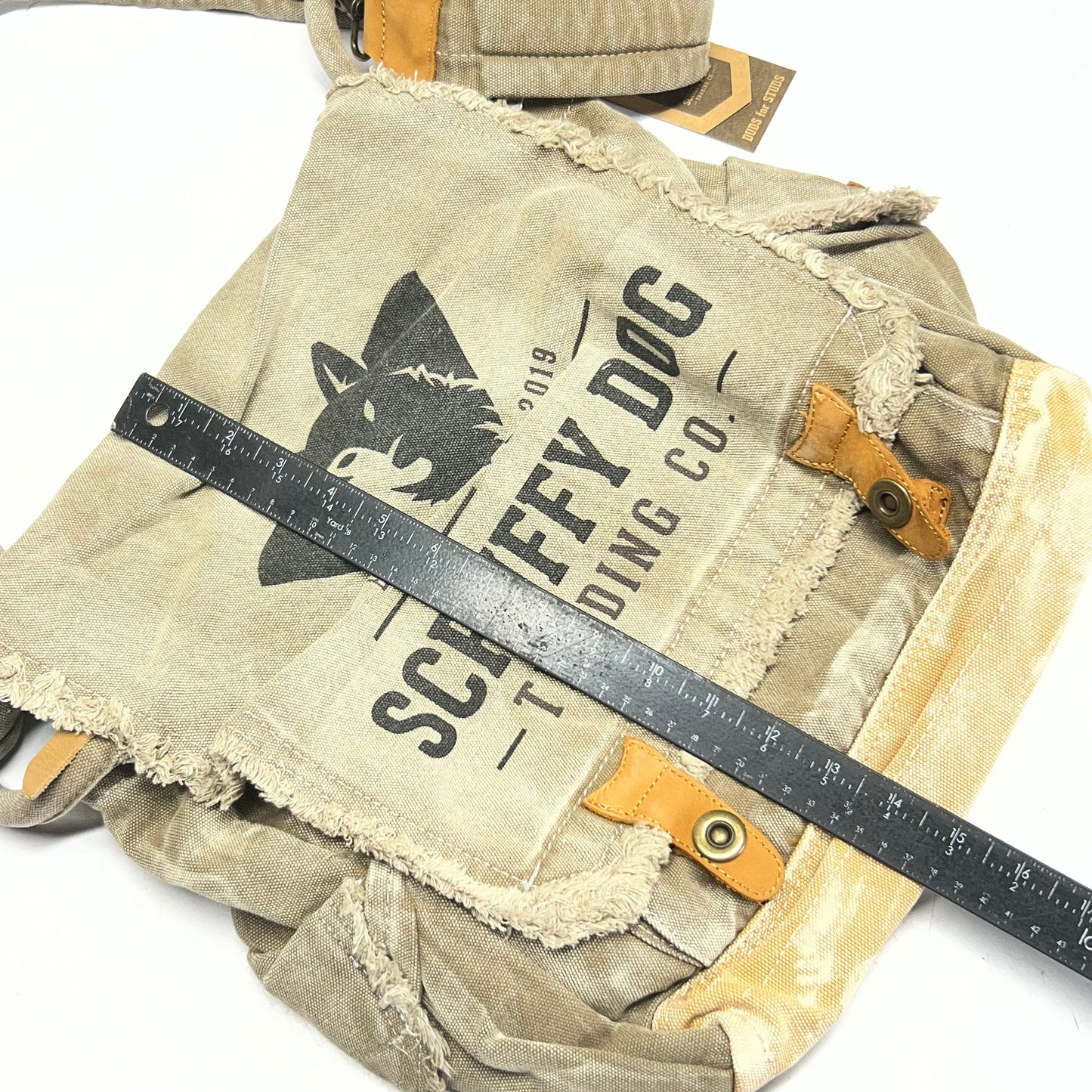 SCRUFFY DOG Vintage Messenger Bag for Men & Women 13"W x 13"H x 5"L SD3MBC001