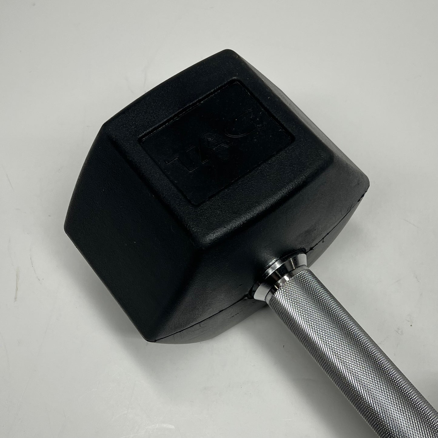 ZA@ TAG Metal & Rubber Dumbbells 50lbs Black/Chrome 1908