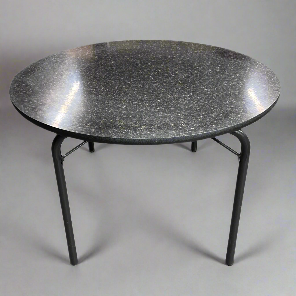 VIRCO 6000 Series 48” Round Folding Table w/ Textured Top Grey/Black X-6248RAEX