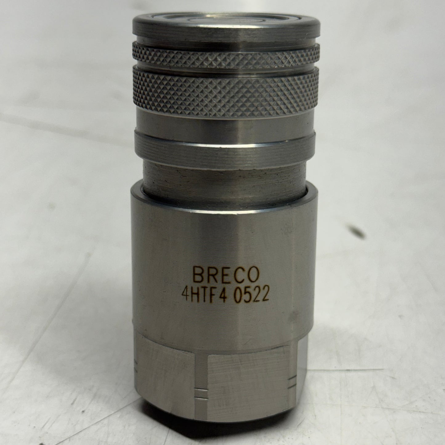 BRECO Flat-face Hydraulic Coupler Sz 3.2"L, Steel 4HTF40522