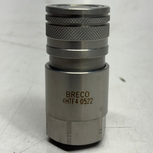 BRECO Flat-face Hydraulic Coupler Sz 3.2"L, Steel 4HTF40522