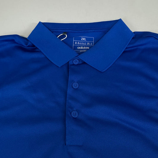 ADIDAS Basic Sport A430 Golf Polo Shirt men's SZ 2XL Collegiate Royal IB7348