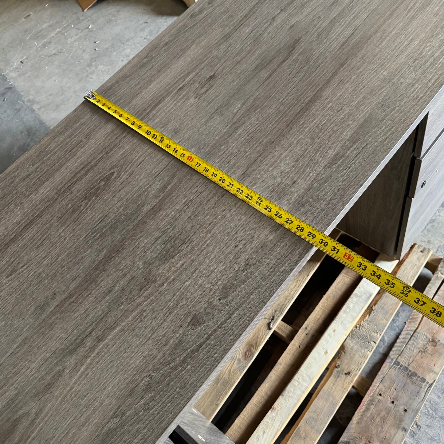 ZA@ Pallet of LORELL Double Pedestal Desk Sz 29.5"W x 65"L x 29"H - LLRPD3066DPGE (AS-IS, Damaged)