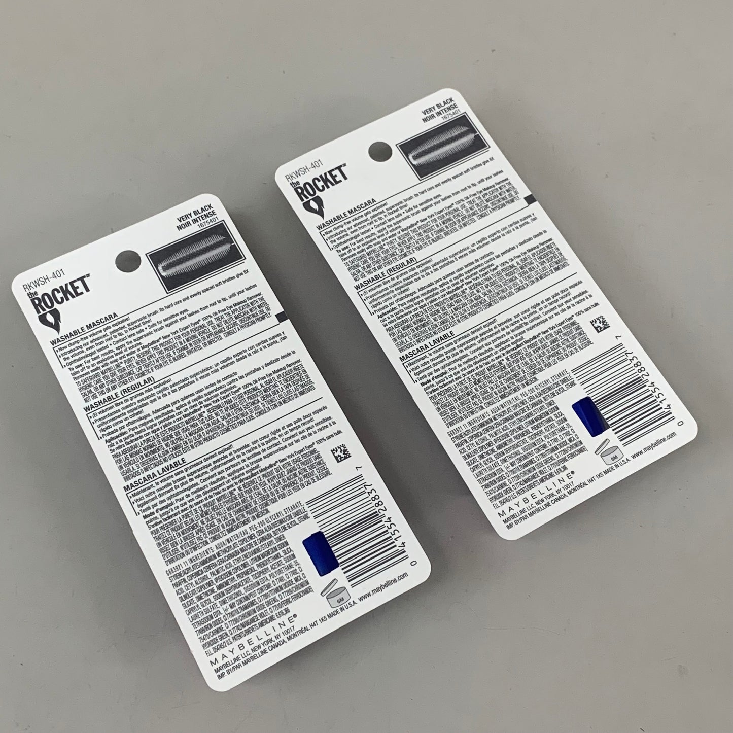 MAYBELLINE (2 PACK) The Rocket Volumizing Washable Mascara 0.3 fl oz Very Black