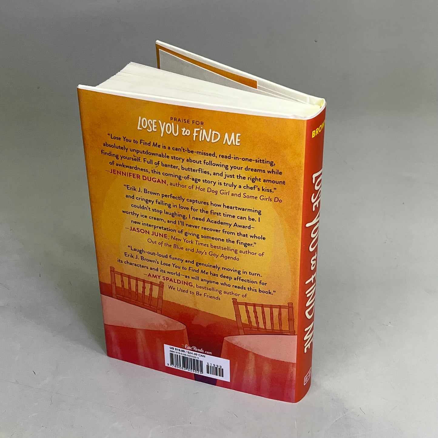 LOSE YOU TO FIND ME Teen & Young Adult Romance Hardcover Book By Erik J. Brown