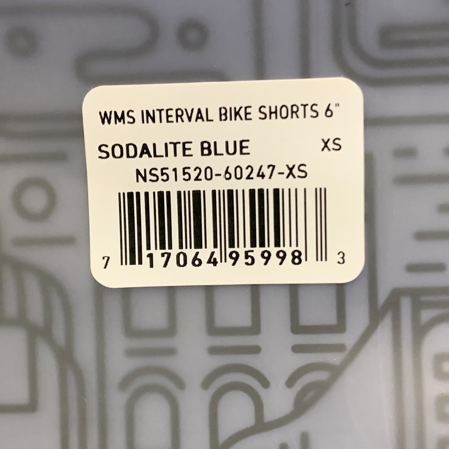NATHAN Interval 6" Inseam Bike Short Womens Sodalite Blue Sz XS NS51520-60247-XS