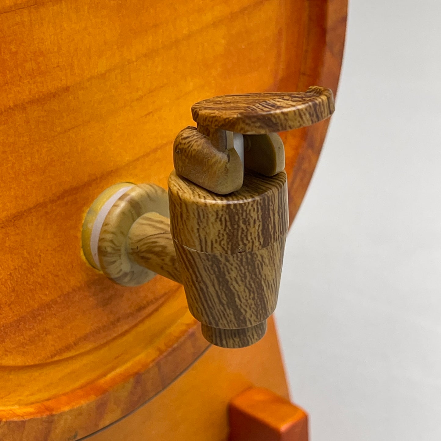 FIUDEX Solid Wood Wine Barrel Decorative Beer Keg Light Brown