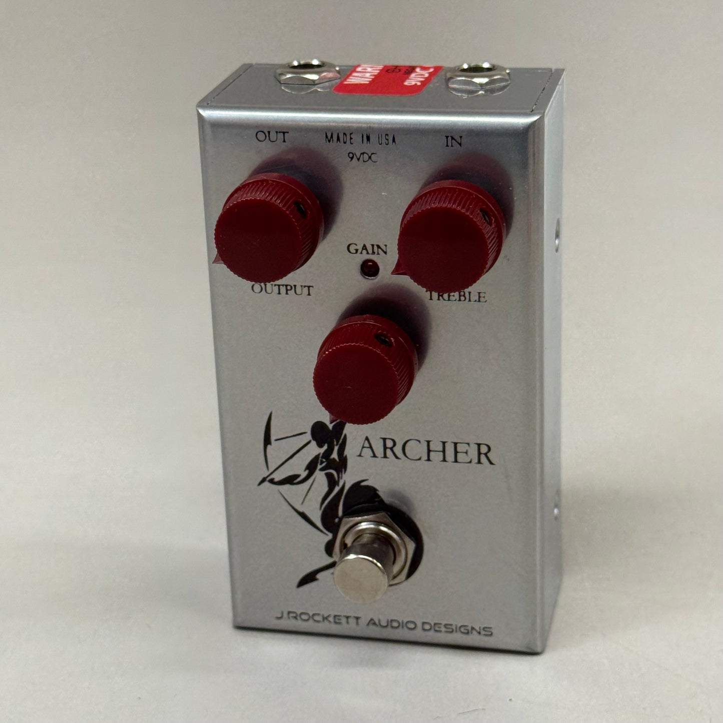 J.ROCKET AUDIO DESIGNS Archer Overdrive Boost OD Guitar Effects Pedal 5"L x 3"W x 7"H Silver AR010293