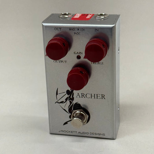 J.ROCKET AUDIO DESIGNS Archer Overdrive Boost OD Guitar Effects Pedal 5"L x 3"W x 7"H Silver AR010293