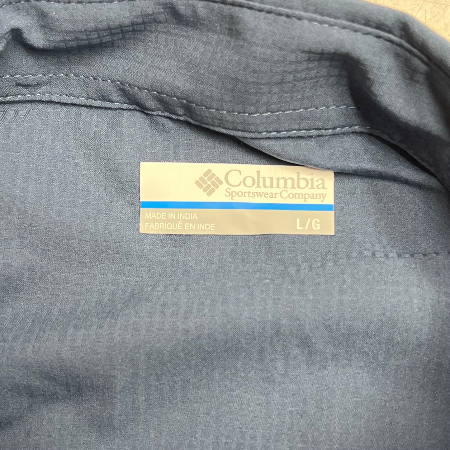 COLUMBIA Silver Ridge Utility Lite Long Sleeve Shirt Men's Sz L Blue AM1683-478