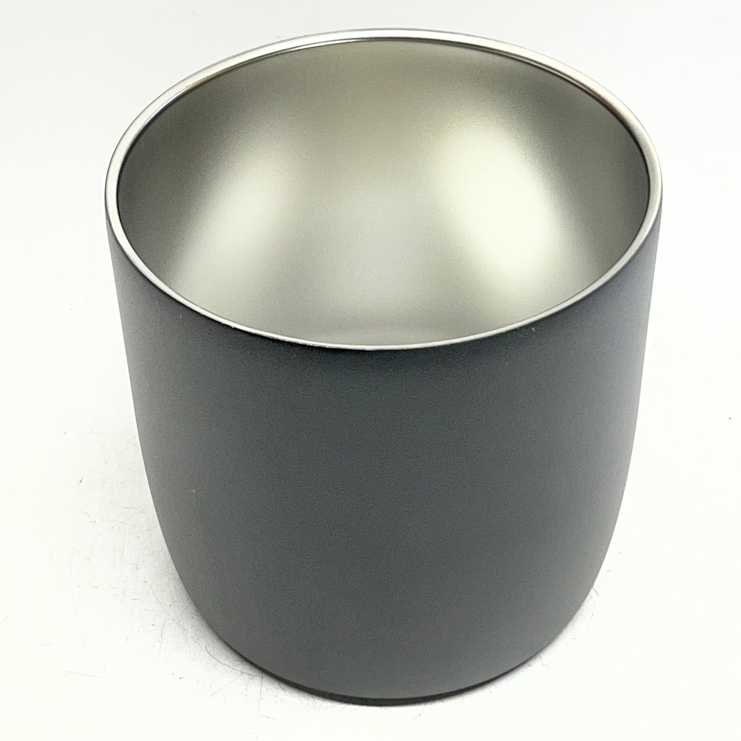 SIMPLEMODERN Rock Ice Bucket with Ice Scoop 8"H x 7"D Black ICE-100-MB