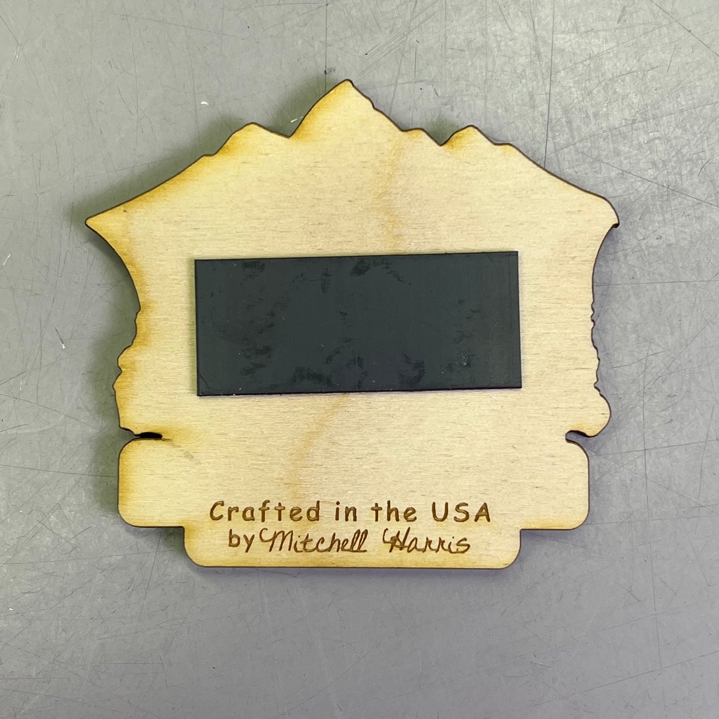 (2 PACK) Roaming Sasquatch Laser Cut Wood Magnet Souvenir JUNEAU,AK Made In USA