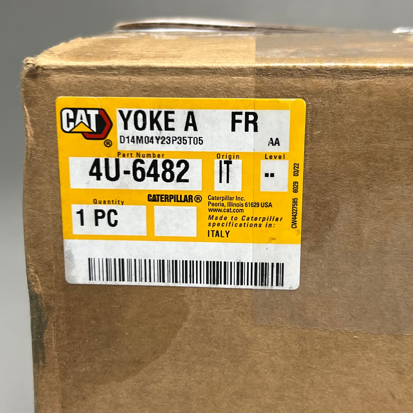 CAT 46T DRIVE SHAFT YOKE Part Number: 4U-6482