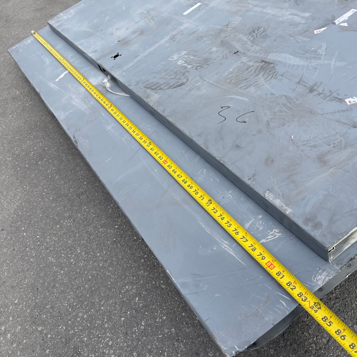 ZA@ Pallet of MIXED Steel Doors 83”x41.5” Grey (AS-IS)