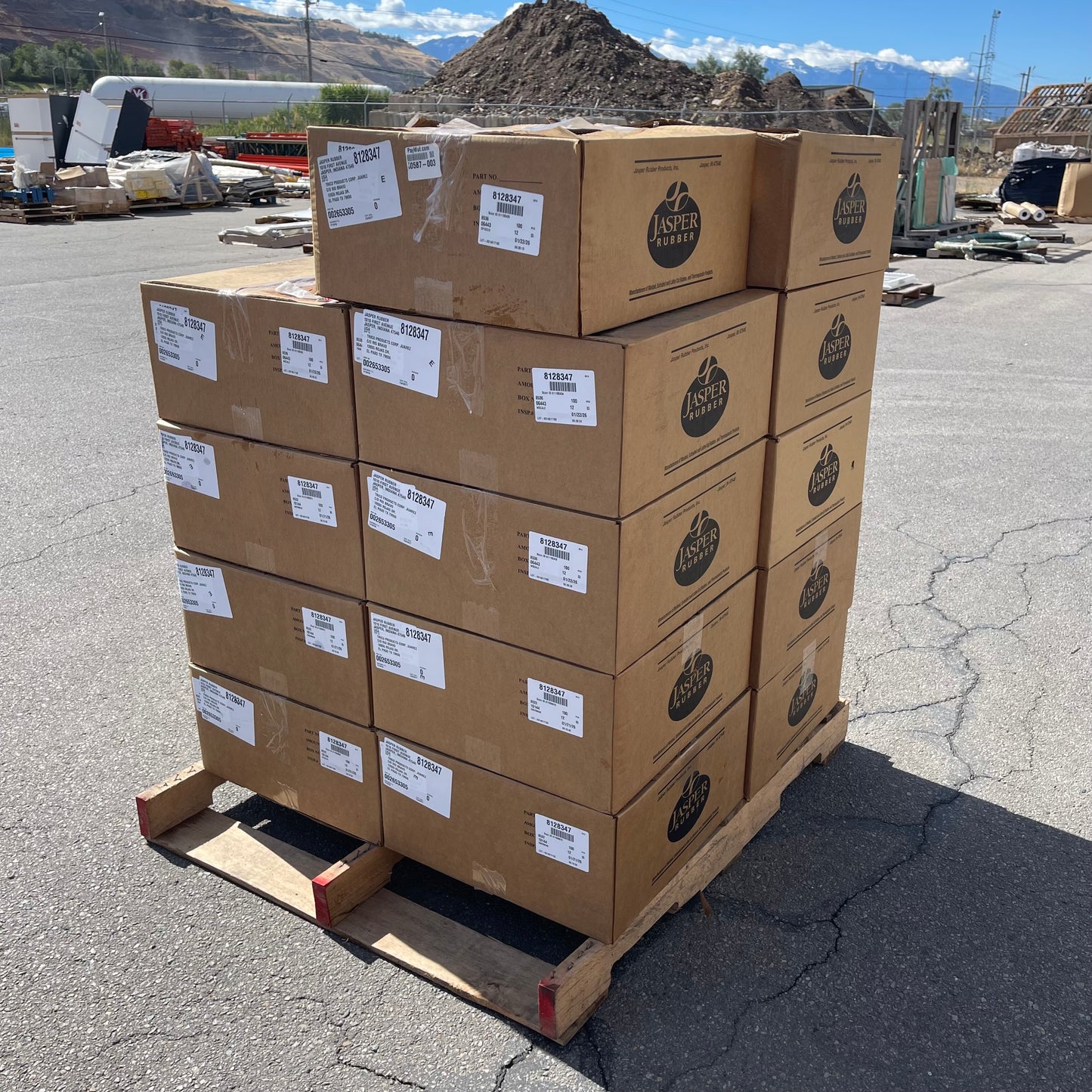 ZA@ Pallet of JASPER RUBBER Rectangle Gaskets 11.5"x6" 002653305 (AS-IS)