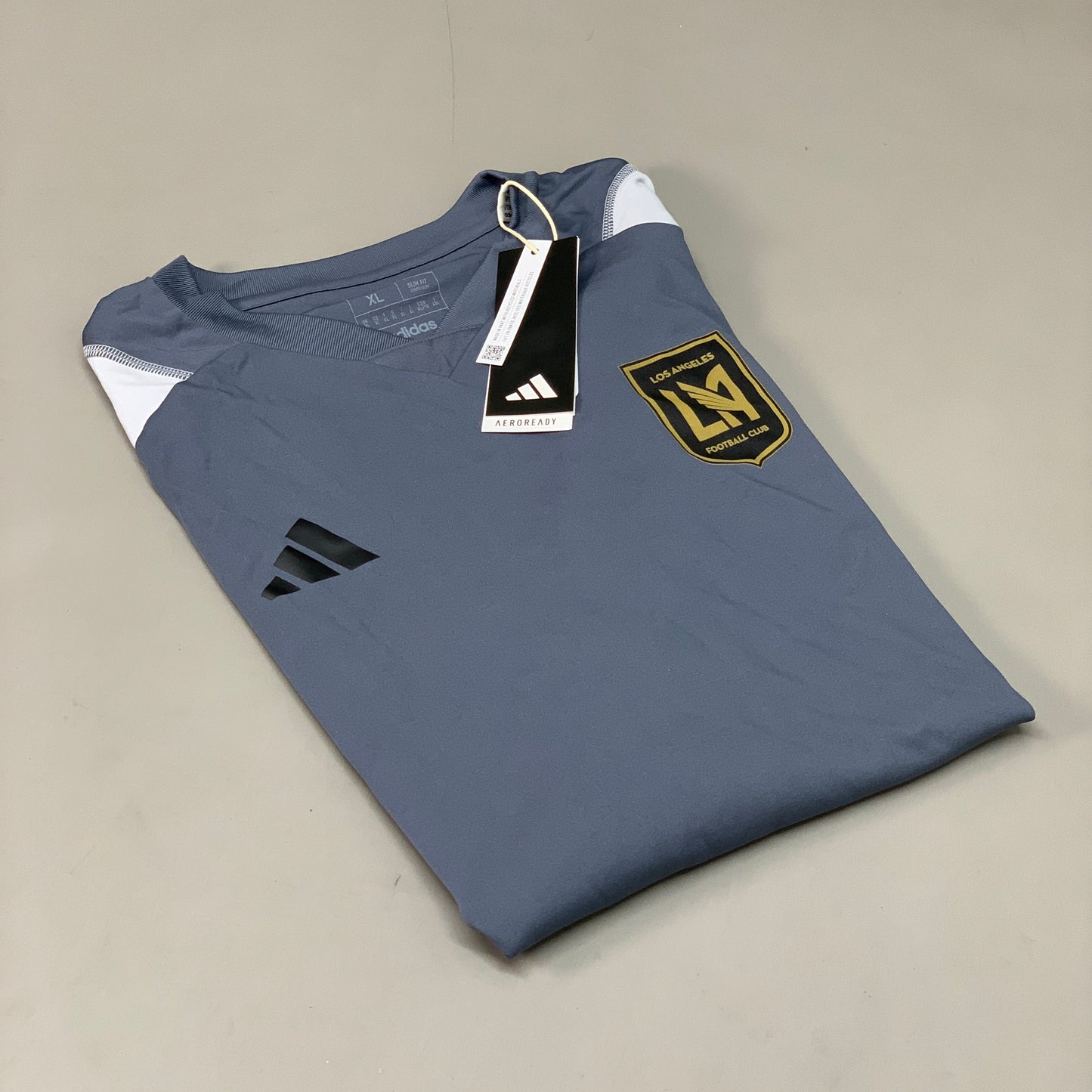 ADIDAS LosAngeles Football Club Training Jersey Short Sleeve Grey XL 118436210