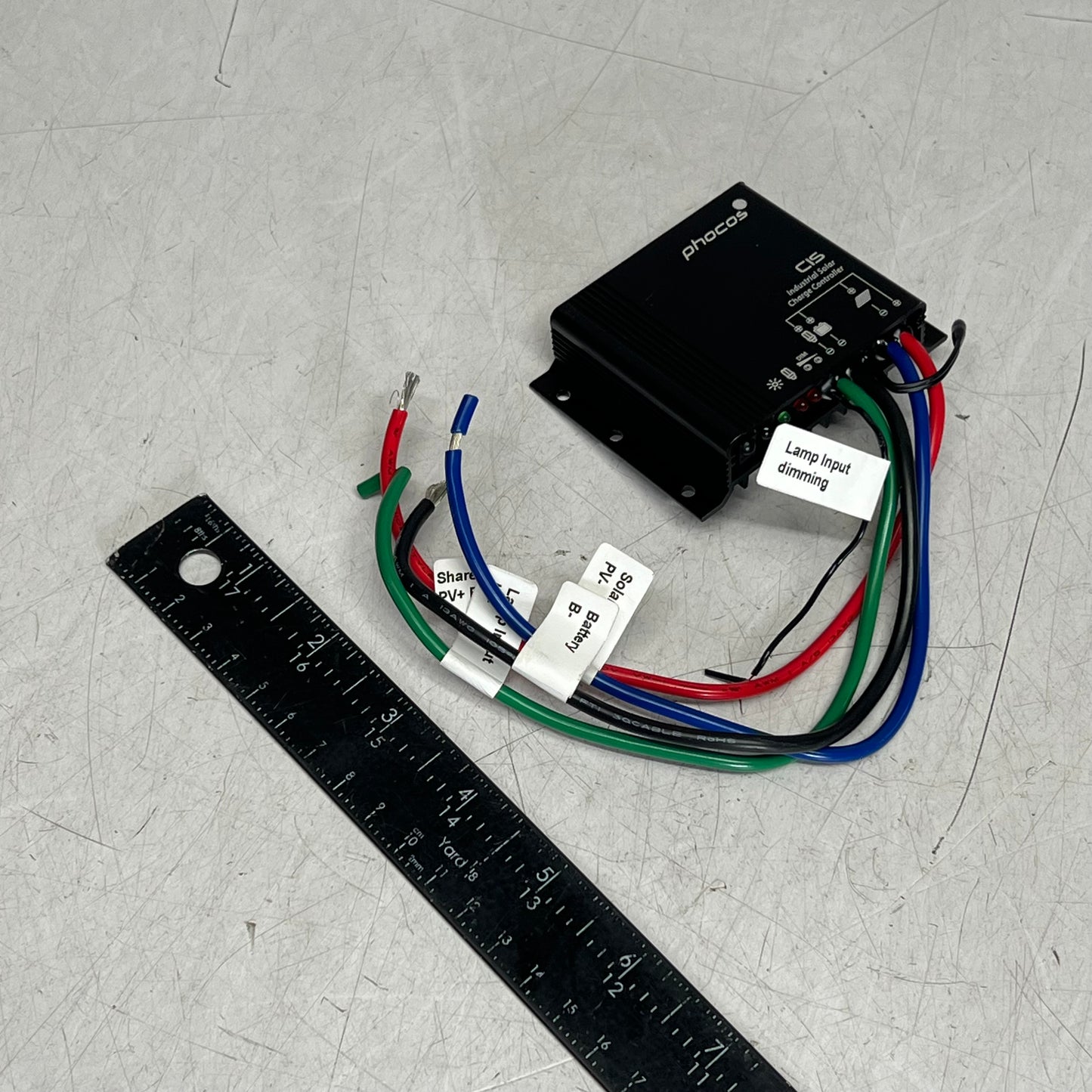 PHOCOS Highly Ruggedized Solar Charge Controller 10 AMP Black CIS10-1-1-E